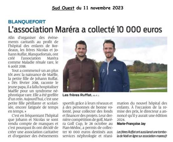 Événement MARÉRA GOLF CUP 2023